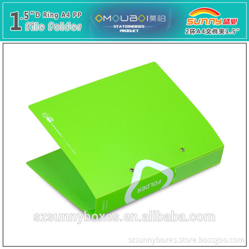 Wholesale A4 Color PP Clear Pocket 2 Ring Binder Presentation Folder